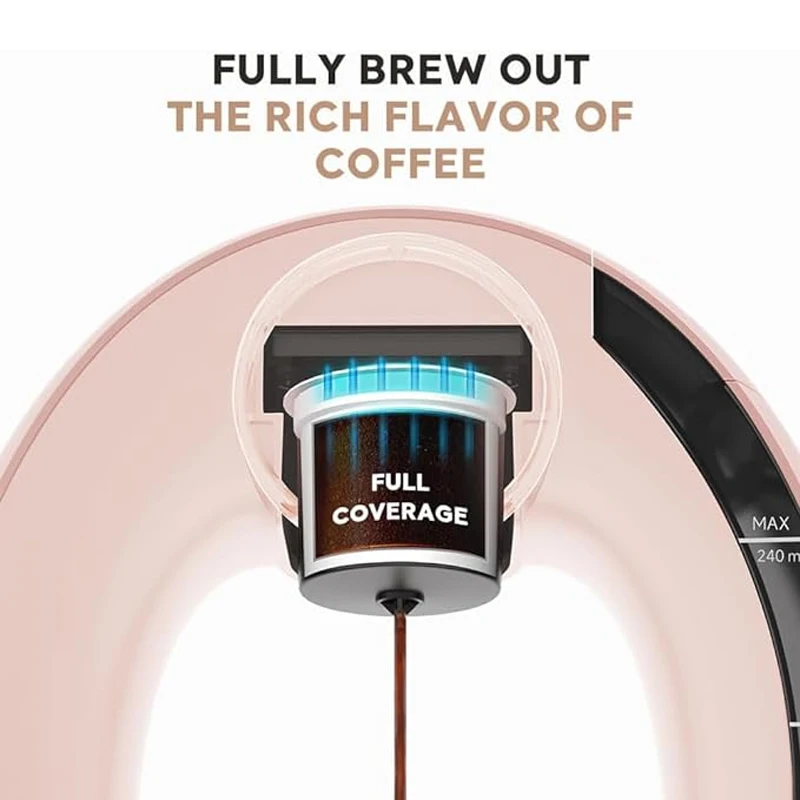 Coffee Maker For K Cup Ground Coffee MINI Q Americano 2 in 1 Mini Brewer/Tea Maker With Filter K CUP Adapter