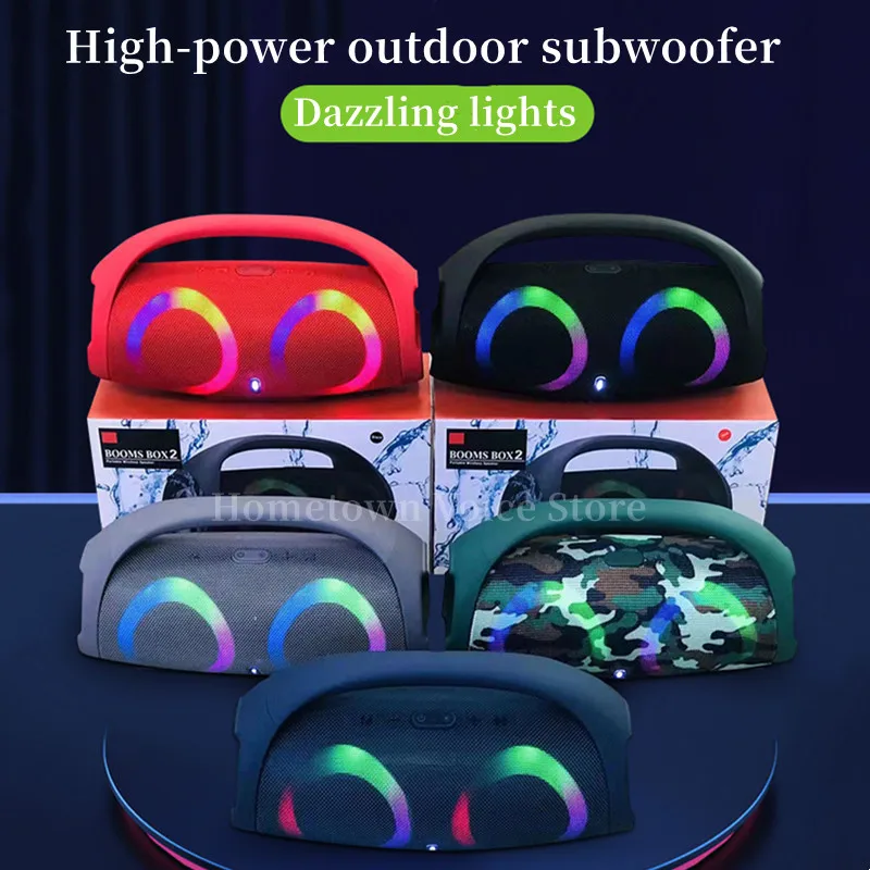 Portable 100W Bluetooth Speaker RGB Colorful Light Wireless Subwoofer 360 Stereo Surround TWS FM Boombox bluetooth speaker