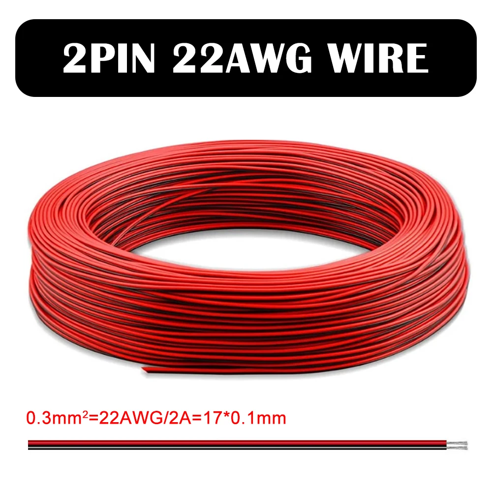 รูปสินค้า สายไฟ LED ขยาย ความยาวหลากหลาย 22AWG สำหรับ LED Strip Light