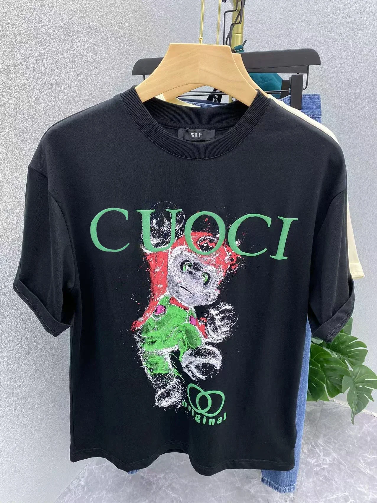 2025 High-end Youth Pure Cotton Fabric Printed Round Neck Fashion Short-sleeved T-shirt Men's Fashion Brand Luxury Clothing 2