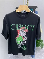 2025 High-end Youth Pure Cotton Fabric Printed Round Neck Fashion Short-sleeved T-shirt Men's Fashion Brand Luxury Clothing 2