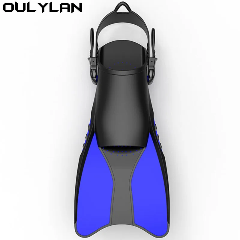 

Oulylan Adults Swimming Fins Silicone Adjustable Scuba Shoes Long Submersible Diving Flippers Professional Snorkeling Fins