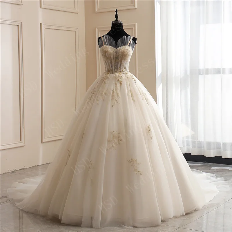

Elegant Lace long Train Strapless Custom plus size Wedding Dress Luxury pearl Embroidery Bride Gowns Vestido De Noiva