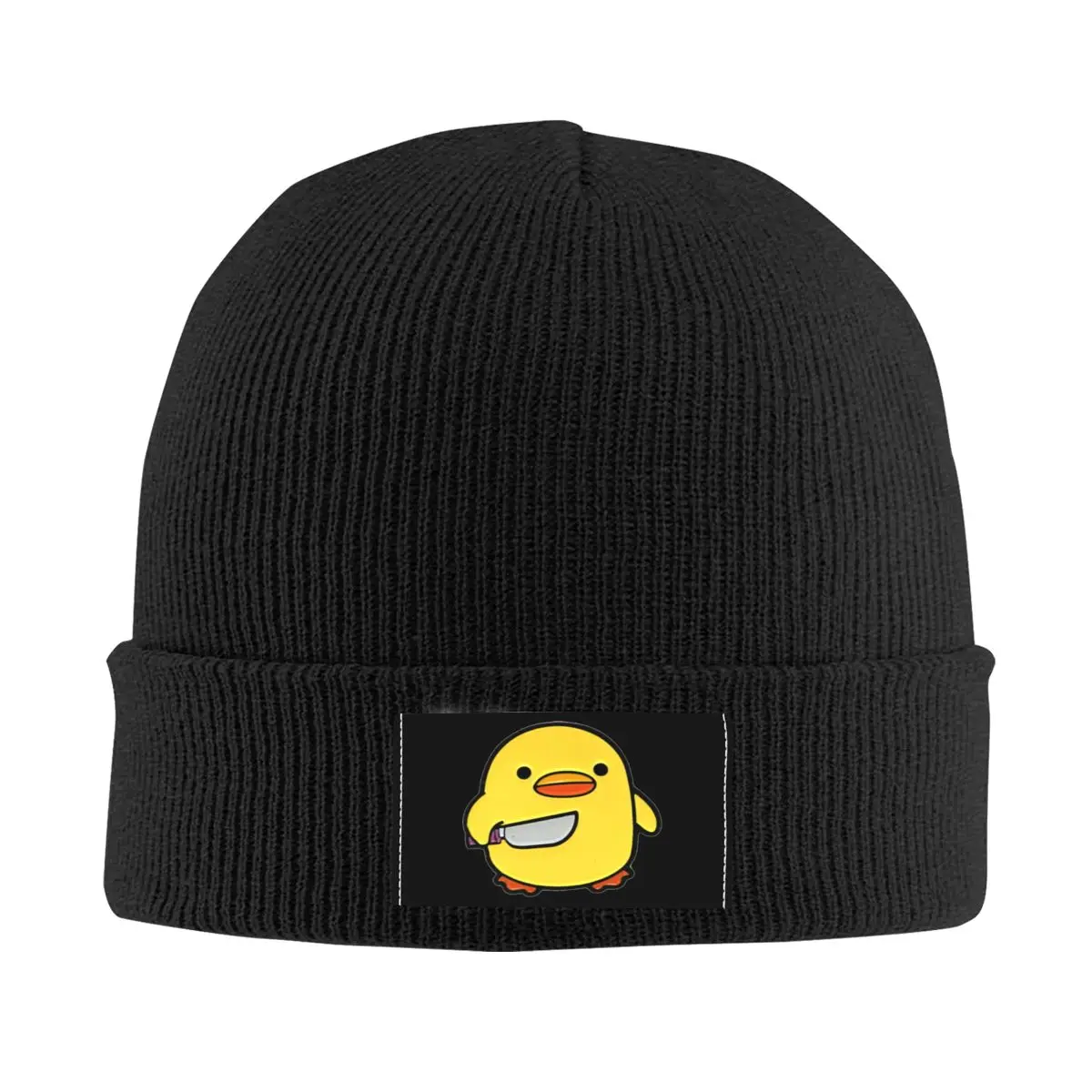 

Duck With Knife Beanie For Men Women Funny Duck Winter Warm Bonnet Hats