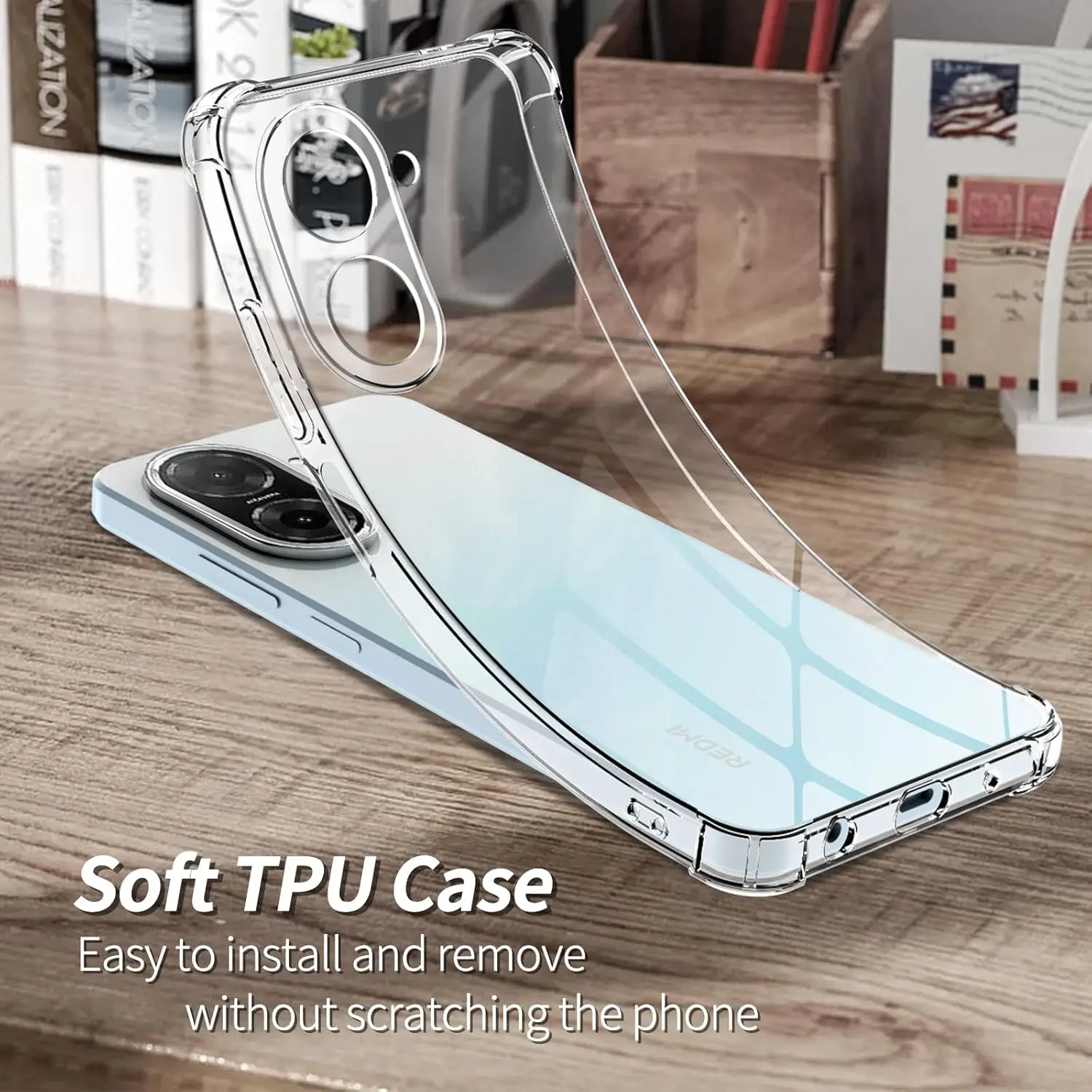 Transparent Shockproof Clear Crystal Silicone Case with Airbag Corners