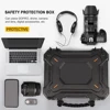 Tool Box Hard Carry Case Bag Waterproof Safety Carrying Case PU Portable Tools Suitcase Military Pistol Storage Bag & Foam Pads 3