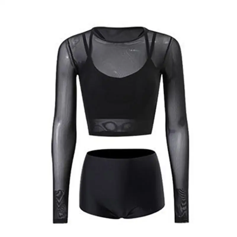 

Женские комплекты бикини, 3 предмета, мягкое бикини Купальники с блузкой, эластичные удобные купальники из полиэстера для медового месяца