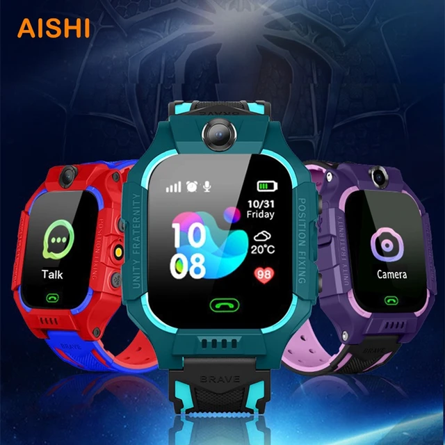 Aishi-reloj inteligente Q19 para niños, dispositivo con cámara SOS, linterna para juegos de alarma, Monitor para tarjeta Sim 2G - AliExpress Mobile