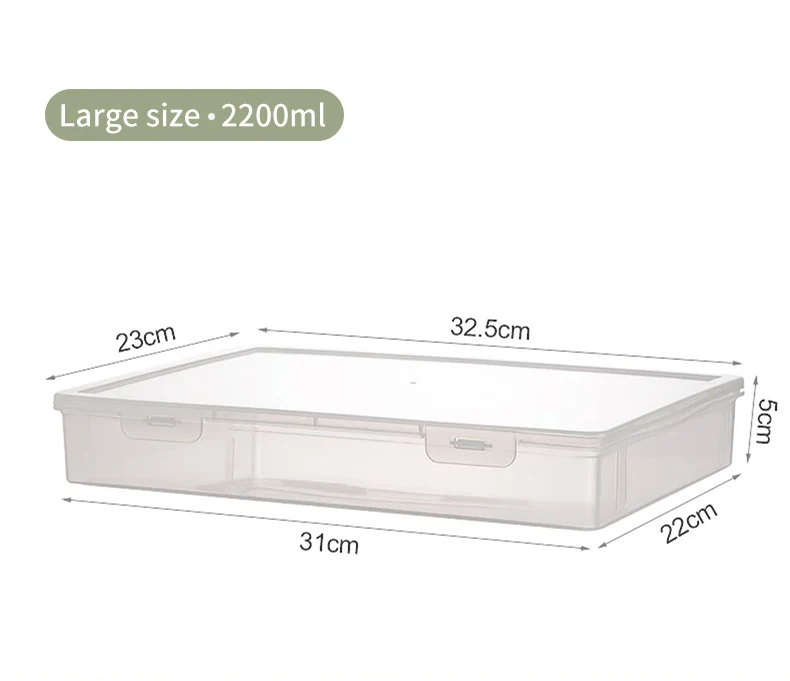 Description Picture 4 of itemWORTHBUY  A4 Paper Plastic Storage Box Large Capacity Desktop Organizer Multifunctional Home Office Supplies Storage Case
