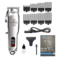 Electric Pusher, LCD Hair Clipper, Electric Push Scissor, All Metal Hair Clipper, Retro Style 1