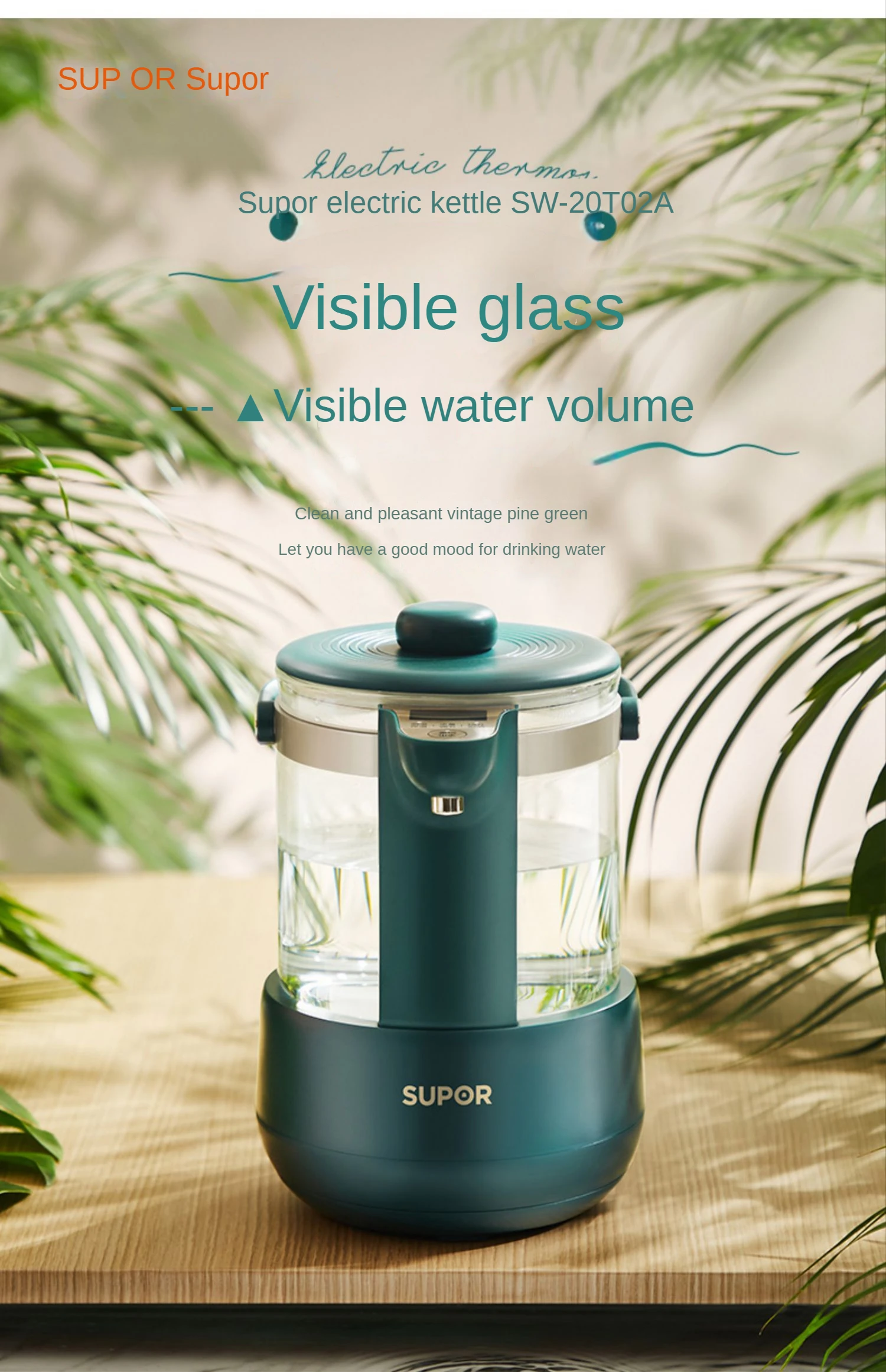 Description Picture 3 of itemElectric water bottle Household multi-function intelligent thermostatic glass kettle samovar
