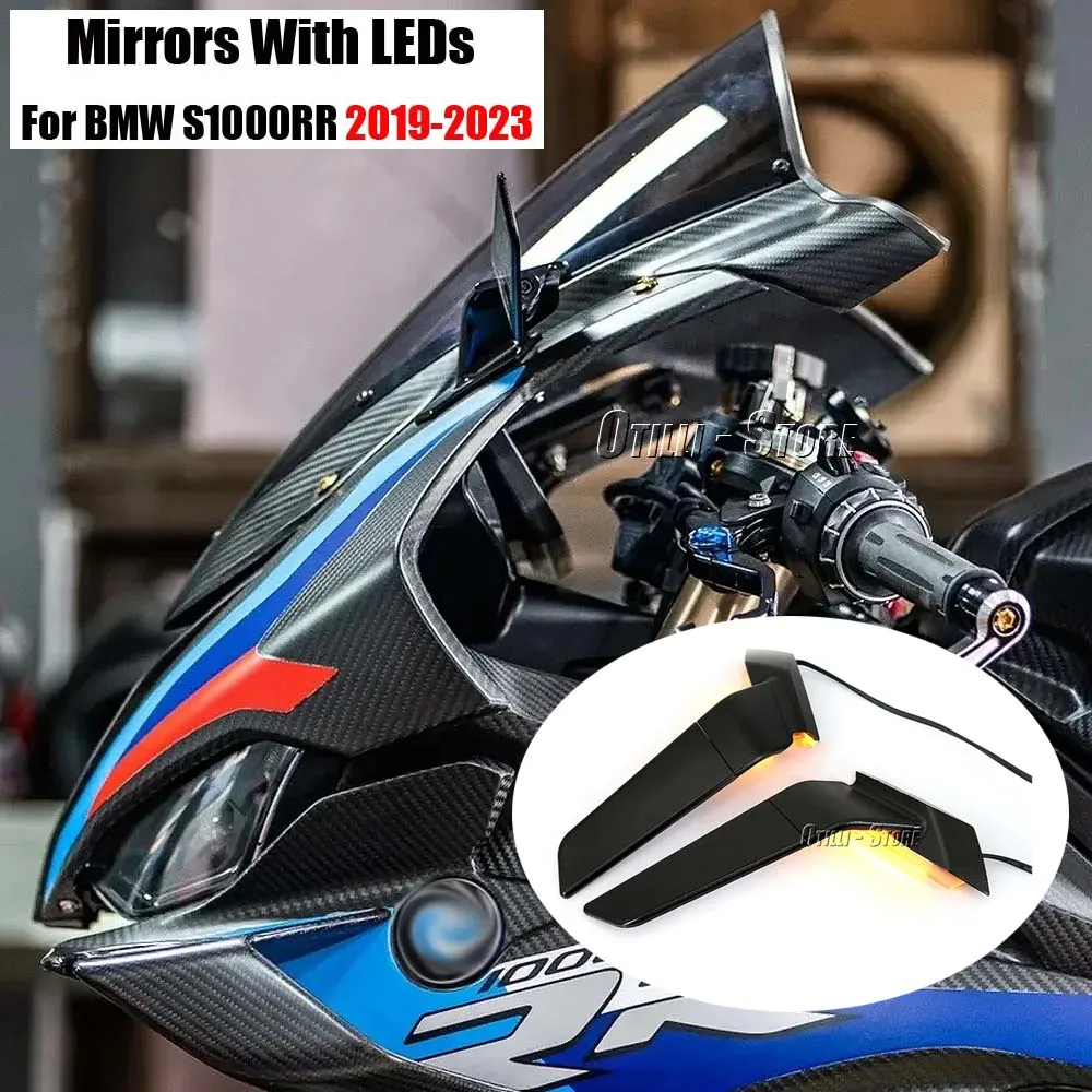 

1 Pair Motorcycle LED Turn Signal Mirrors 360° Rotatable For BMW S1000RR S1000 RR S 1000 RR s1000rr 2019 2020 2021 2022 2023