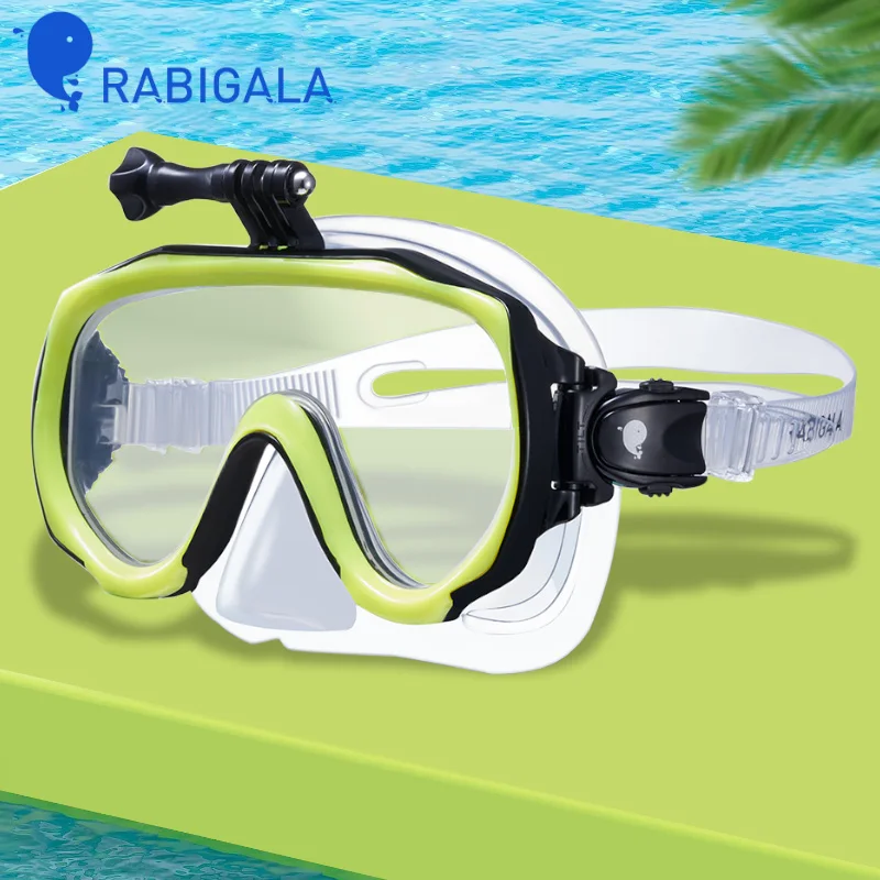 Adult Goggles Snorkelling Mask Built-in Camera Mount Diving Goggles