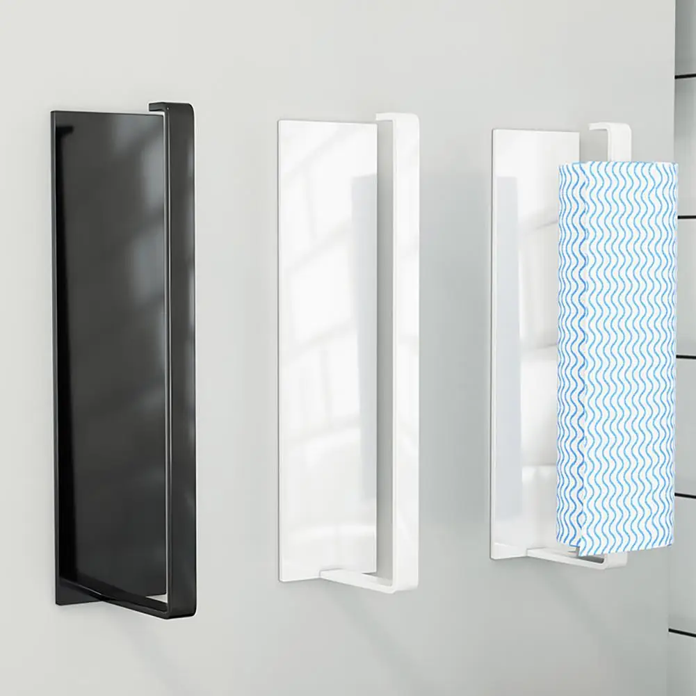 Magnetic Paper Towel Holder Magnetic Storage Rack Versatile Organizer for Fridge Side Door Kitchen Microwave Paper Roll