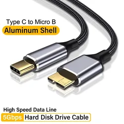 High - Speed USB 3.0 to Micro B Data Sync Cable - 0.5m (USB C to Micro B)