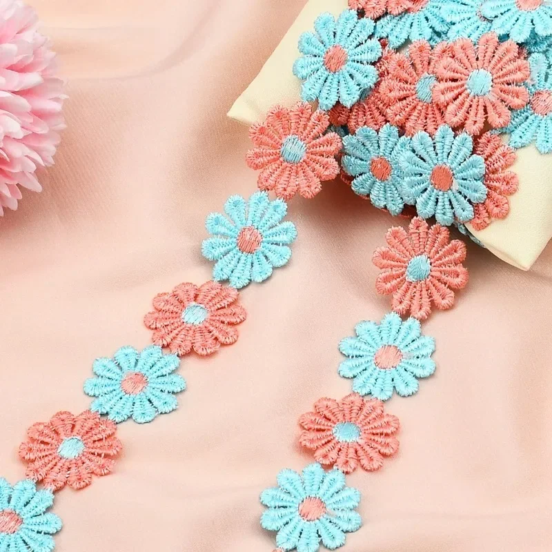 lace sewing supplies Daisy Lace Knitting Wedding Embroidery DIY Hand-stitched Ribbon Sewing Supplies Crafts