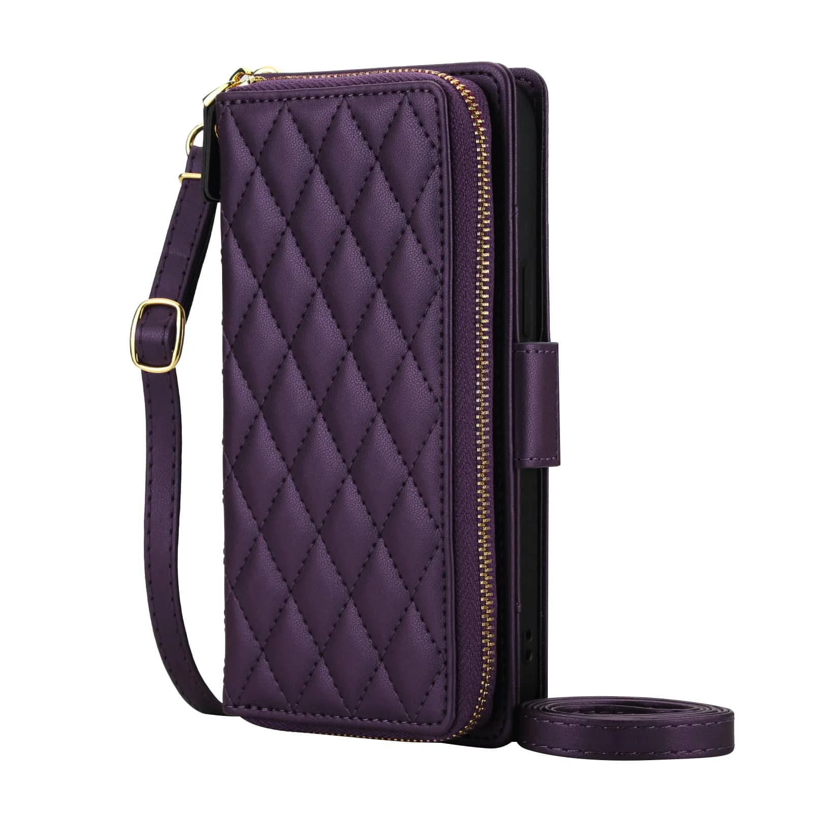 Crossbody Wallet Case with RFID Blocking and Zipper Purse - Card Holder Flip Cover