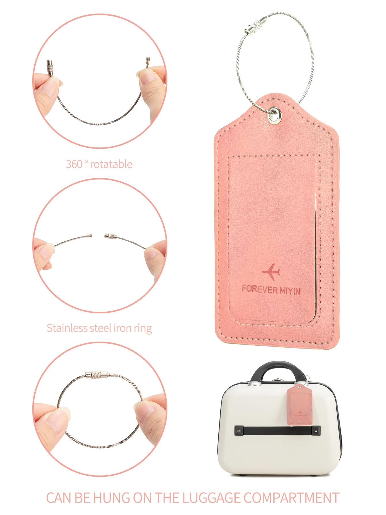 PU Leather Luggage Tag 3