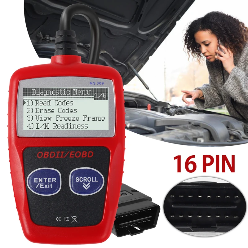 

Car Fault Code Reader MS309 OBD2 Reader Auto Diagnostic Scanner Tool Engine System Diagnostic Tools