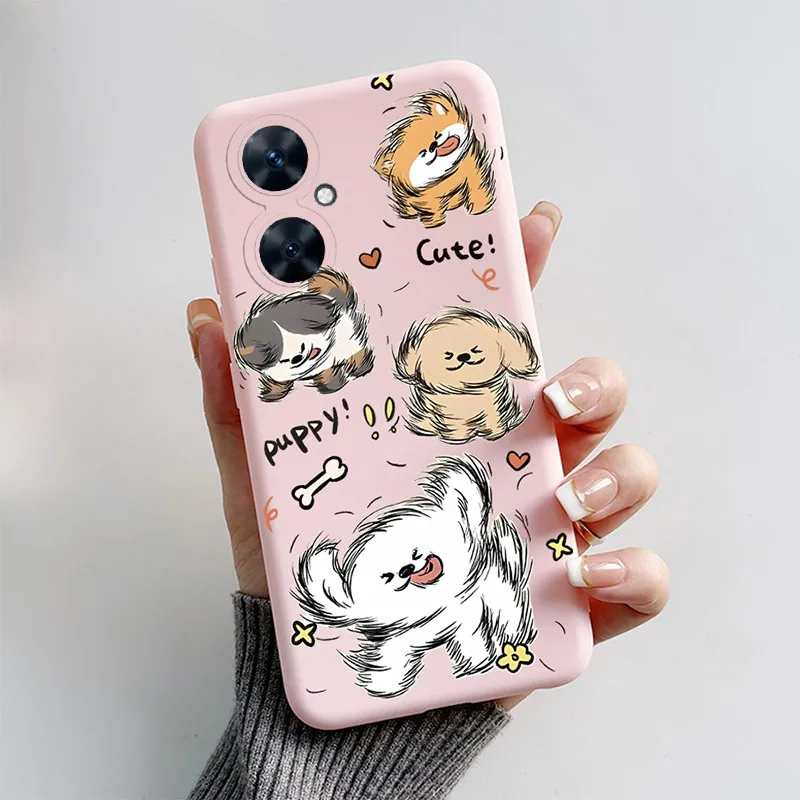 Cute Cartoon Black Cat and Puppy Dog Soft Silicone Phone Case