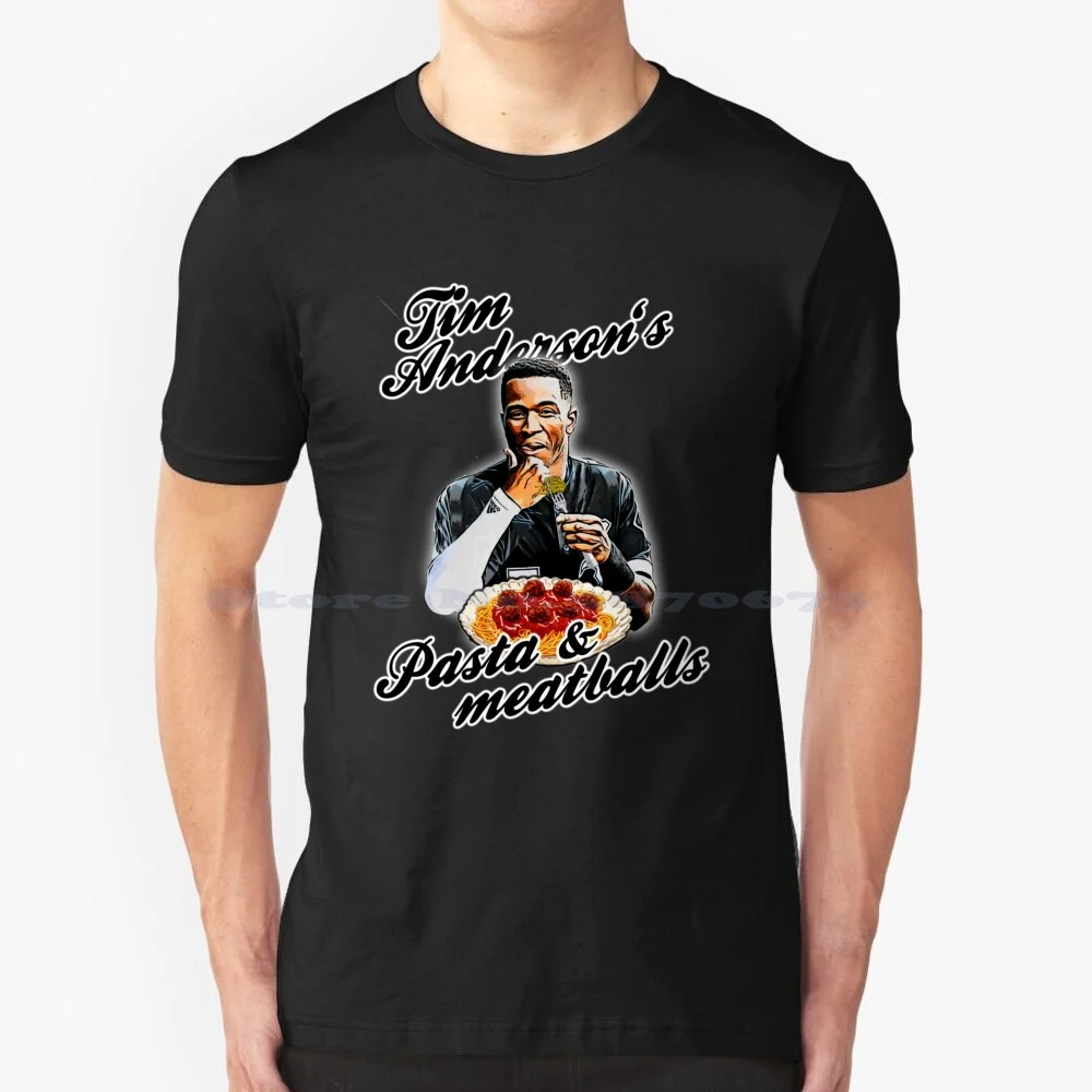 Maglietta Per Pasta E Polpette Tim Anderson'S Maglietta 100% Cotone The Big Hurt Frank Thomas Baseball Hall Of Famer White Sox