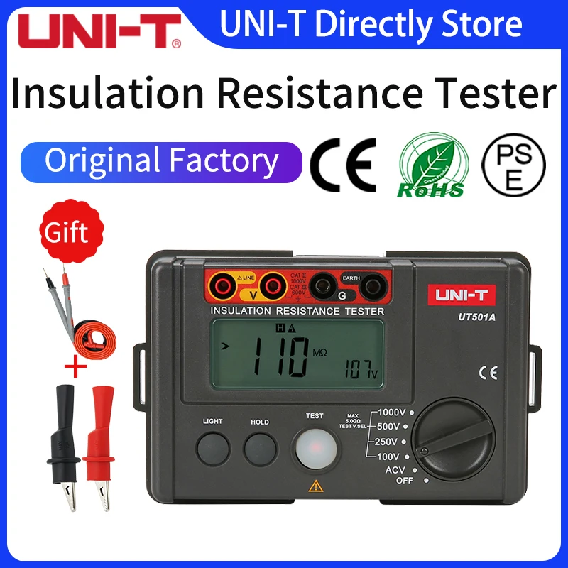 UNITUT501Ainsulationresistancetester2000countLCDdisplay
