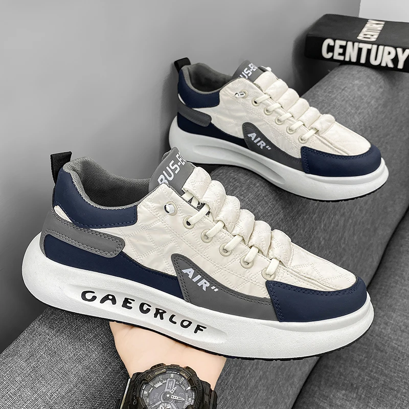 

2023 Autumn Men Casual Shoes Spring Men Sneakers Light Shoes Men Vulcanize Shoes All-match Shoes Male Flats Lace-up Platform