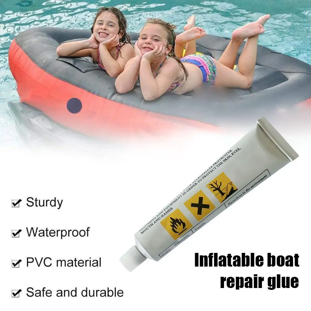 1/2PCS PVC Inflatable Glue Tape Repair Patch Glue Kit Waterproof Adhesive For Swimming Air Bed Repairing Kayak Boat Inflata I6B2