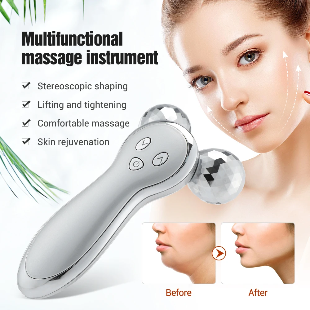 Micro-current Stimulation Roller Massage Instrument Multifunctional Electric Face-lifting Vibration Firming V Face Resist Aging