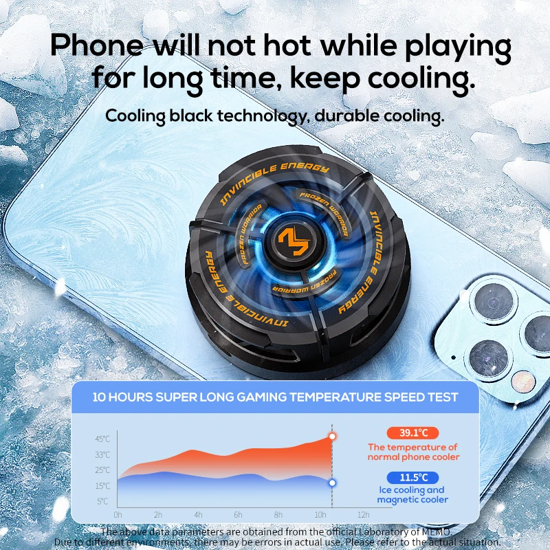 CX02 Phone Semiconductor Magnetic Cooler 10W Wireless Fast Charge For IPhone IPad Semiconductor cooling Strong magnetic