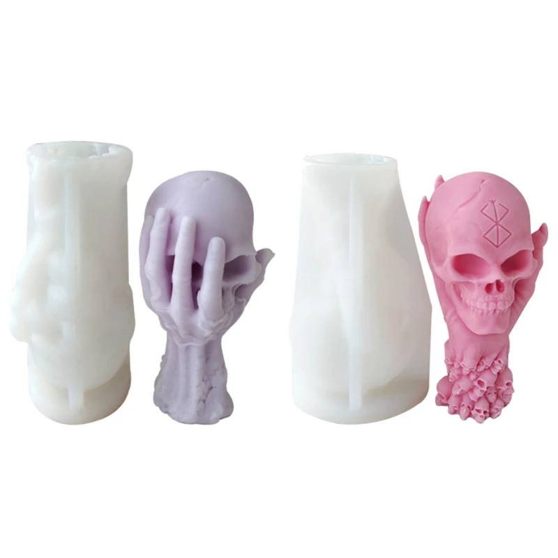 Candle Making Moulds Soap Crafting Mould Skull Shaped Silicone DIY Making Molds