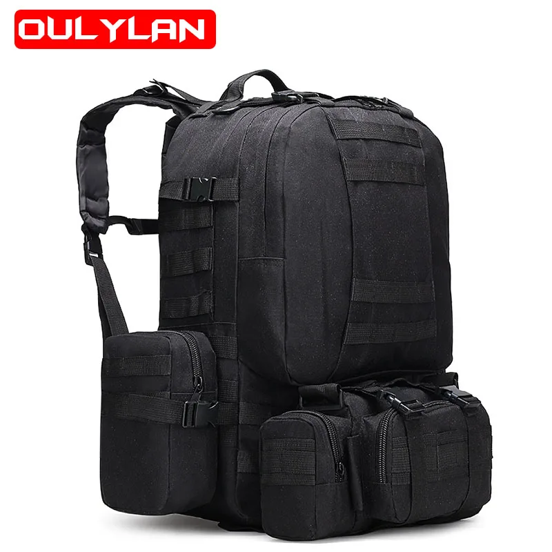 

Backpack Multifunctional Combination Men's Travel Bag 600D Oxford Cloth Wear-resistant Outdoor Hiking Climbing LuggageBackpacks