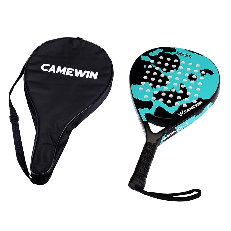 Achetez Camewin 4006 Tennis Paddle Racquet 3K Fibre en Carbone + Raquette  de Tennis de Plage Eva Douce, Avec Bracelet + 2 Ruban Adhésif - Noir +  Argent de Chine