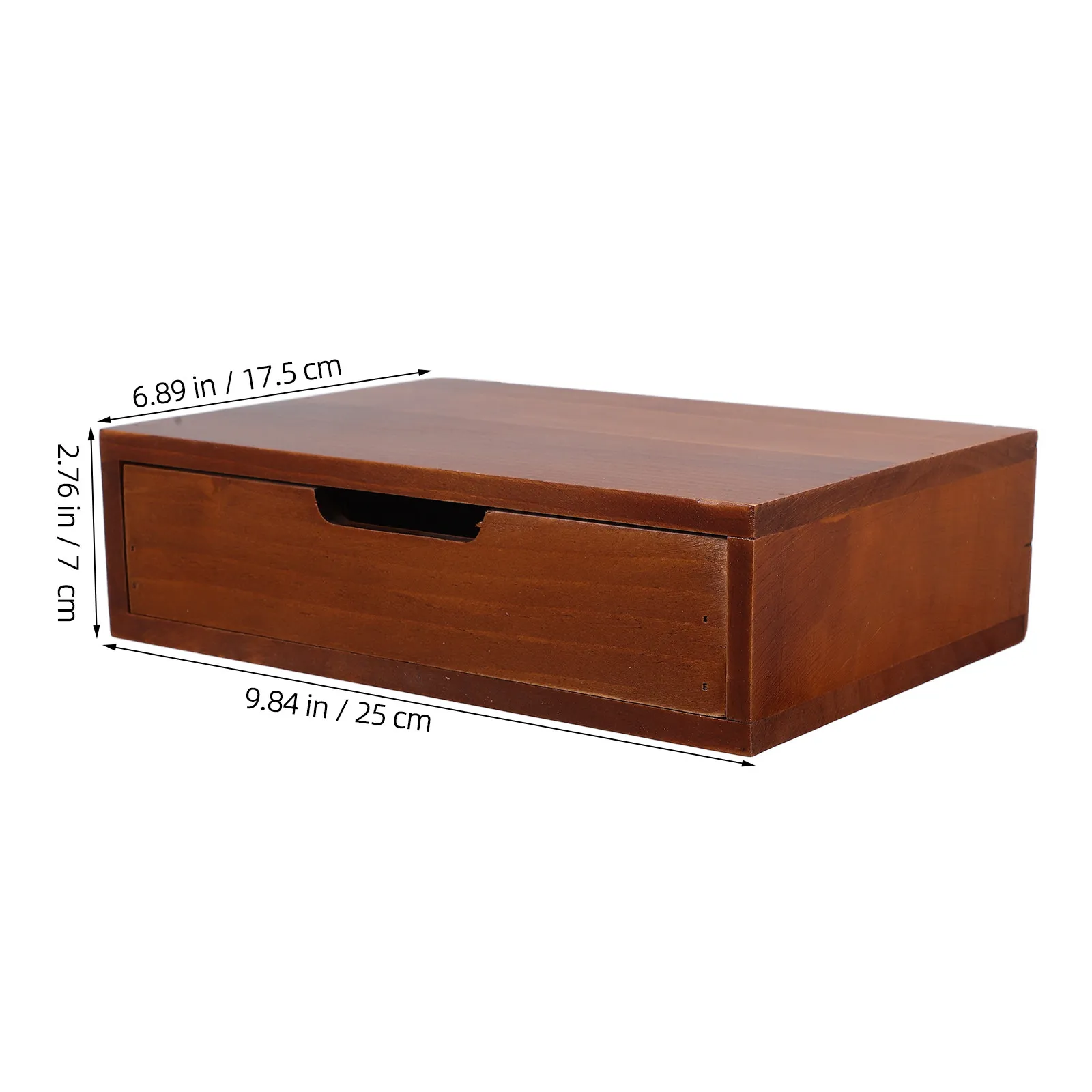 Cassetto portaoggetti da scrivania in legno vintage, organizer da scrivania multiuso, mobiletto portaoggetti in legno per ufficio, casa, cucina, camera da letto - immagine 3
