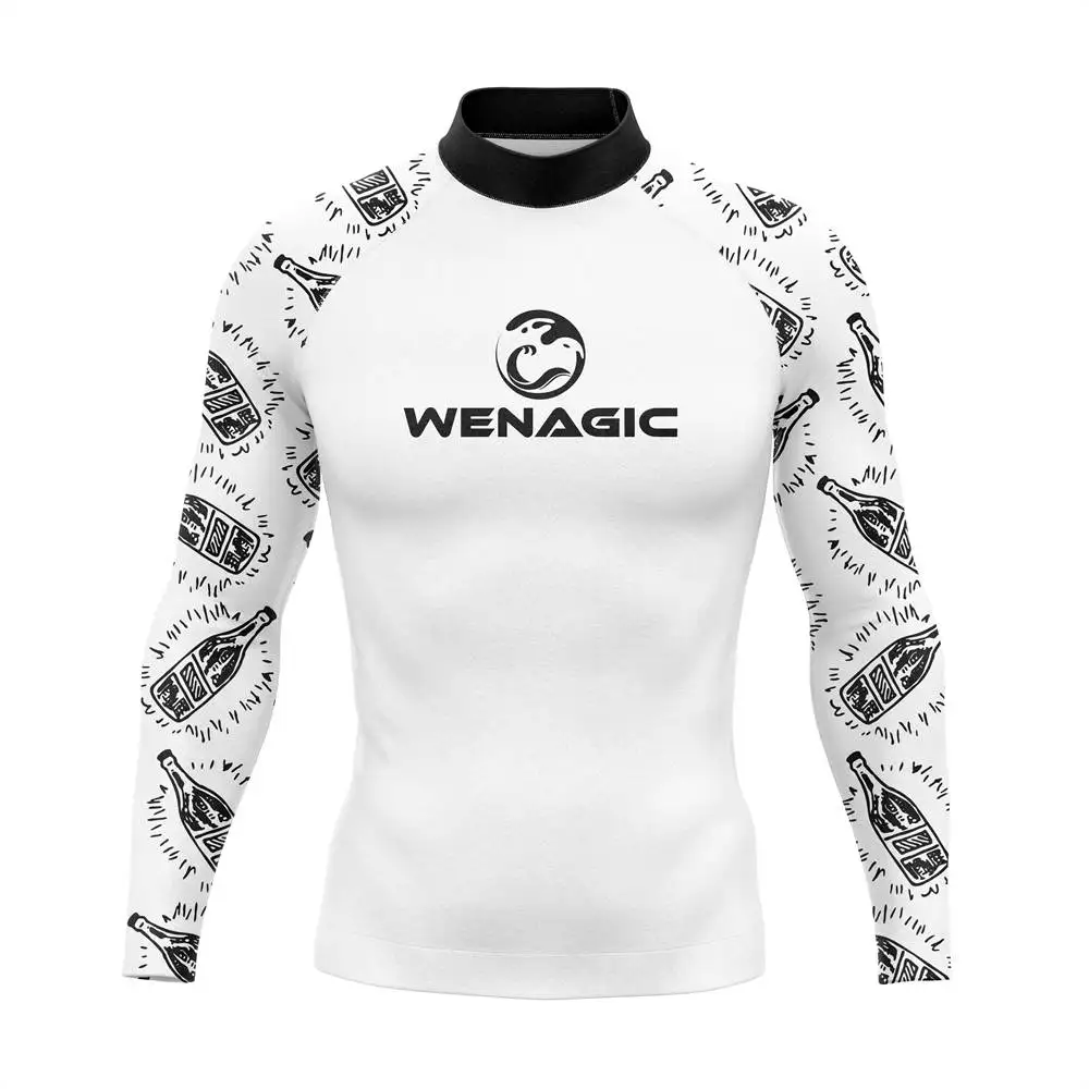 Men's Uv Sun Protection Shirt Long Sleeve Upf 50+ Rash Guard Camiseta Surf Beach Swimming Apparel Ocean Clothes men rashguard