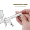 Pistol Grip Airbrush Kit 0.3mm/0.5mm with Fan Cap 15CC Fluids Cups Efficiency for Car Model DIY Painting Makeup Nail Art Cake 3