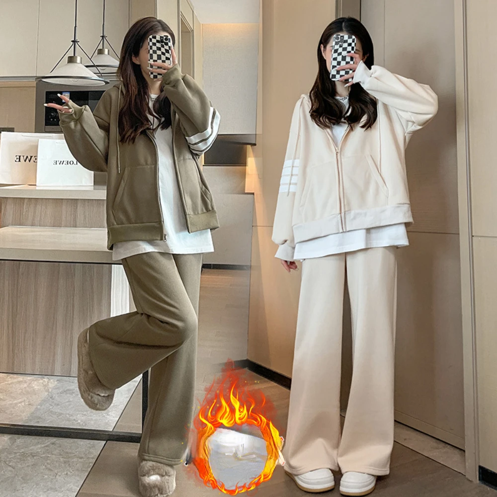 Pregnant Women's Clothes Spring Autumn Maternity Suit Fashion Casual Hoodie and pants Maternity Clothing Sets Pullover Suit