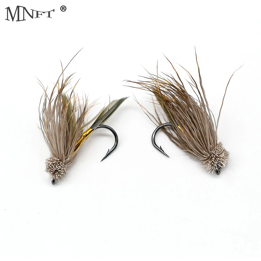 

MNFT 10PCS Brown Hair Golden Body Muddler Minnow Fly Bass Fishing Lure Trout Streamer Flies With Crank Hook 6#