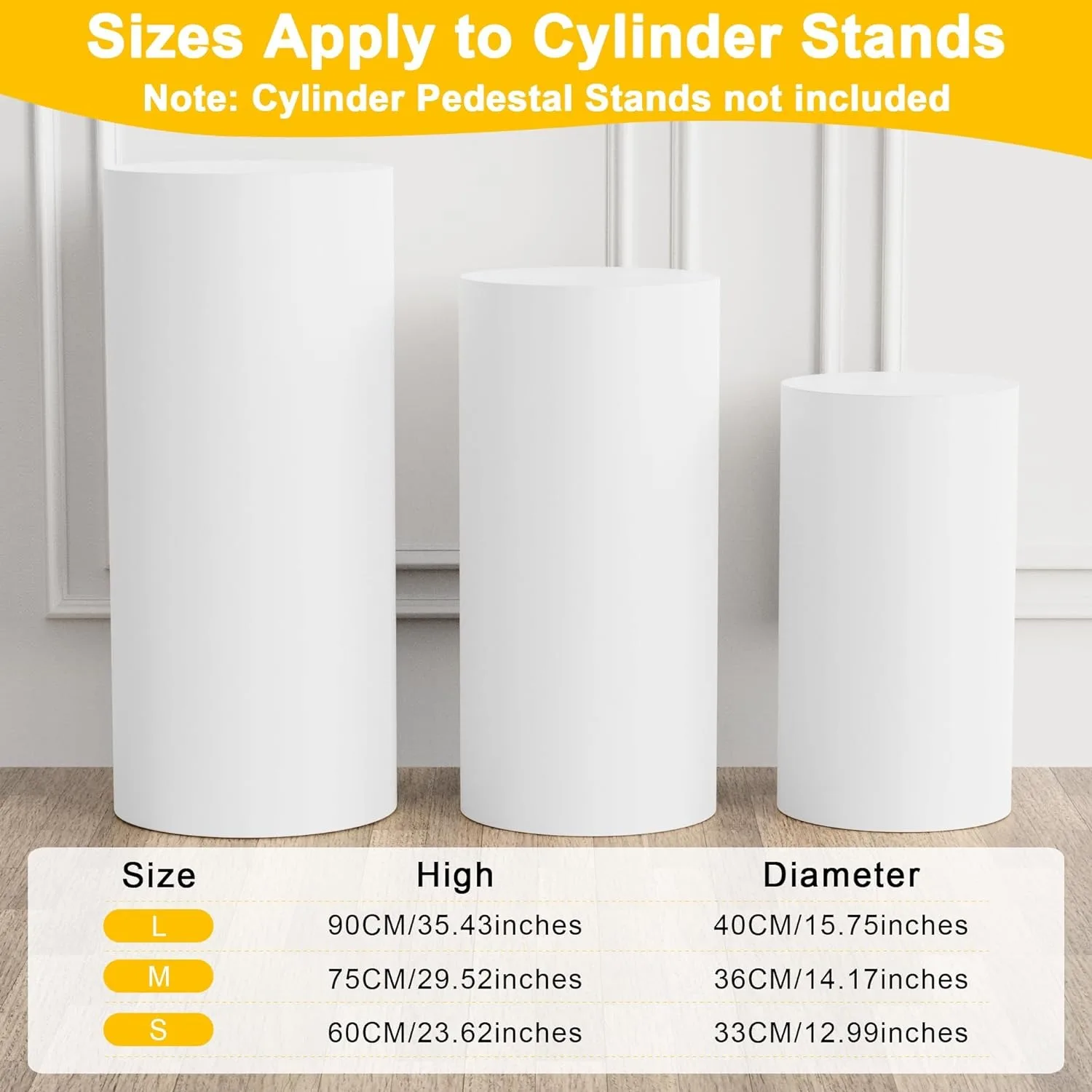Spandex Cylinder Pedestal Covers White Pink Beige Color Wedding props Elastic Spandex Fabric Dessert Stands Cover 5PCS&3PCS cylinder covers