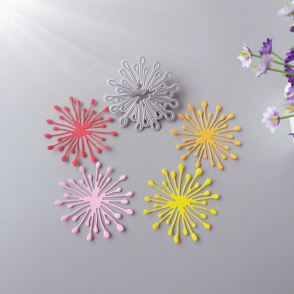 

New flowers, stamens and flower cores cutting dies scrapbook decoration embossed photo album decoration card making DIY crafts