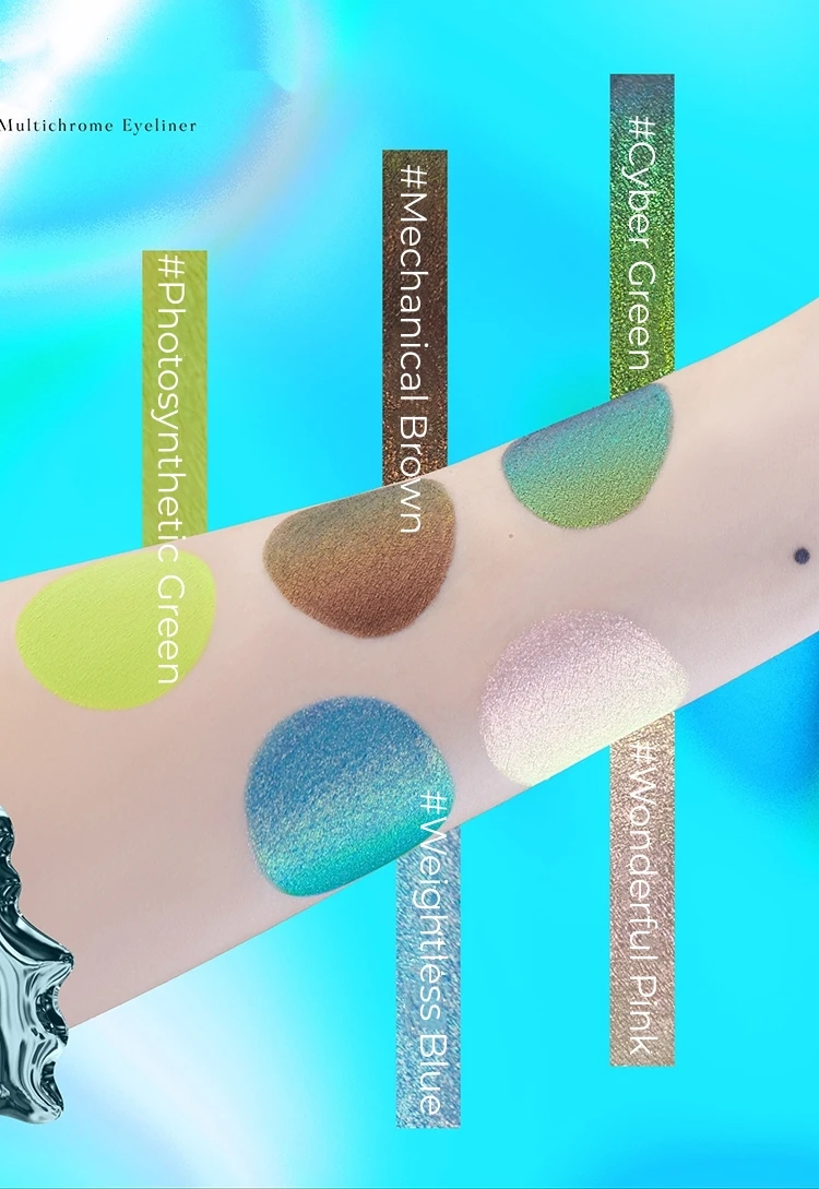 Girlcult Cyber Chat Chameleon Eyeliner Pencil  Brightening Blue Polarised Pearlised Fine Smooth Special personalities 4