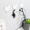 Heart Shaped Wall Hooks Iron Pink Decorative Hook Room Key Hanger Self Adhesive Coat Hat Hanger Wedding Home Decoration 6