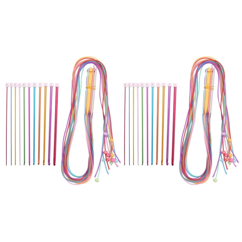 

Вязальный крючок в комплекте, 46 шт., Пластиковый кабель, афганский вязальный крючок