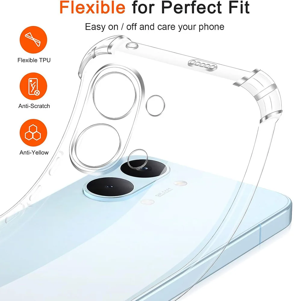 Ultra-Thin Transparent Shockproof Silicone Case Cover