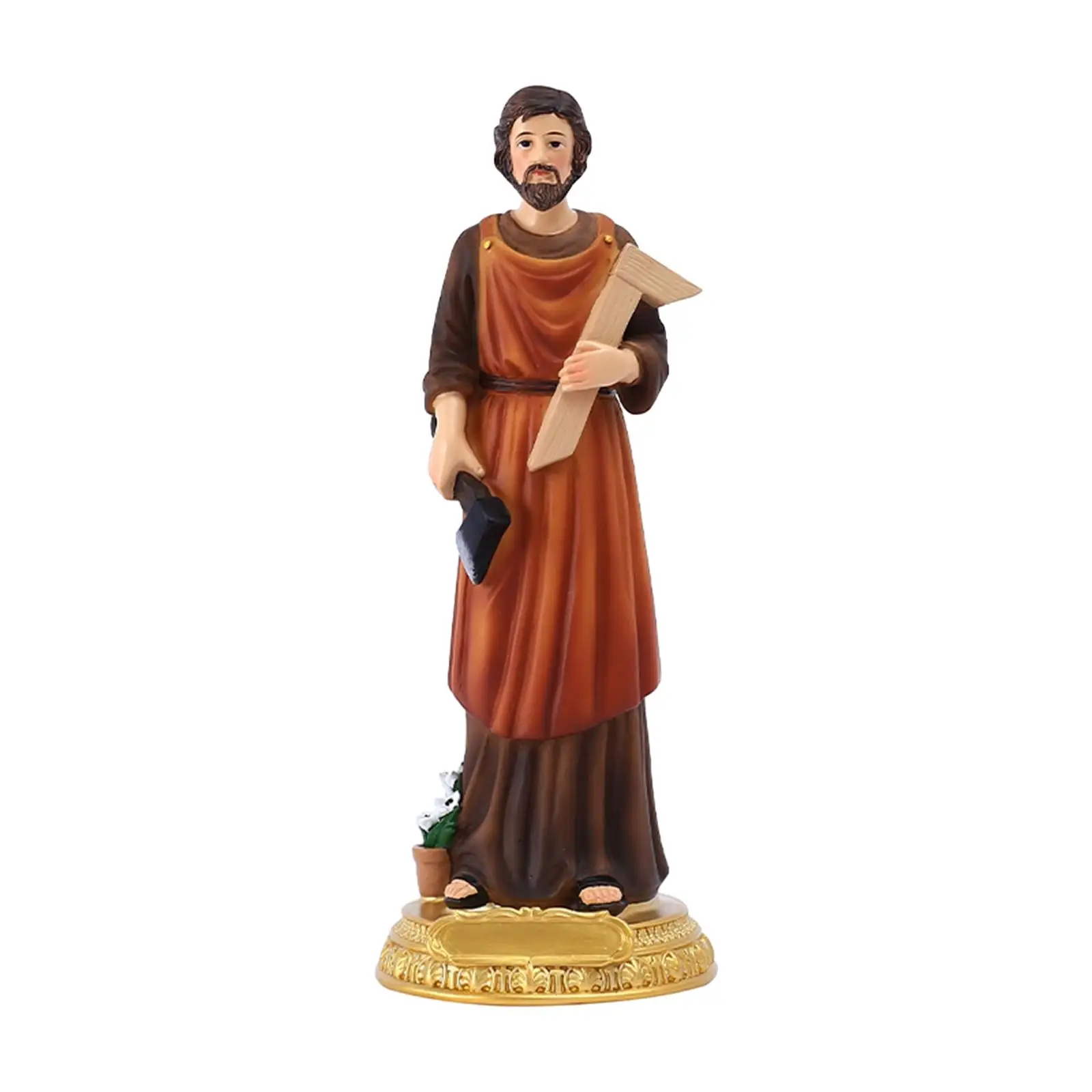 ST Joseph Statue Saint Joseph Figurine Christian Decorative Indoor Decoration Catholic Decor Ornament Sculpture Worker Figure