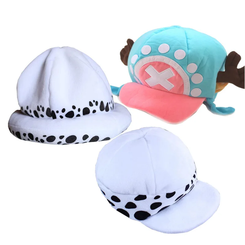 

Anime OP One Trafalgarro Luffy Piece Cartoon Hat COSPLAY Plush Anime Peripheral Cotton Chopper Hat Baseball Cap For Women Men