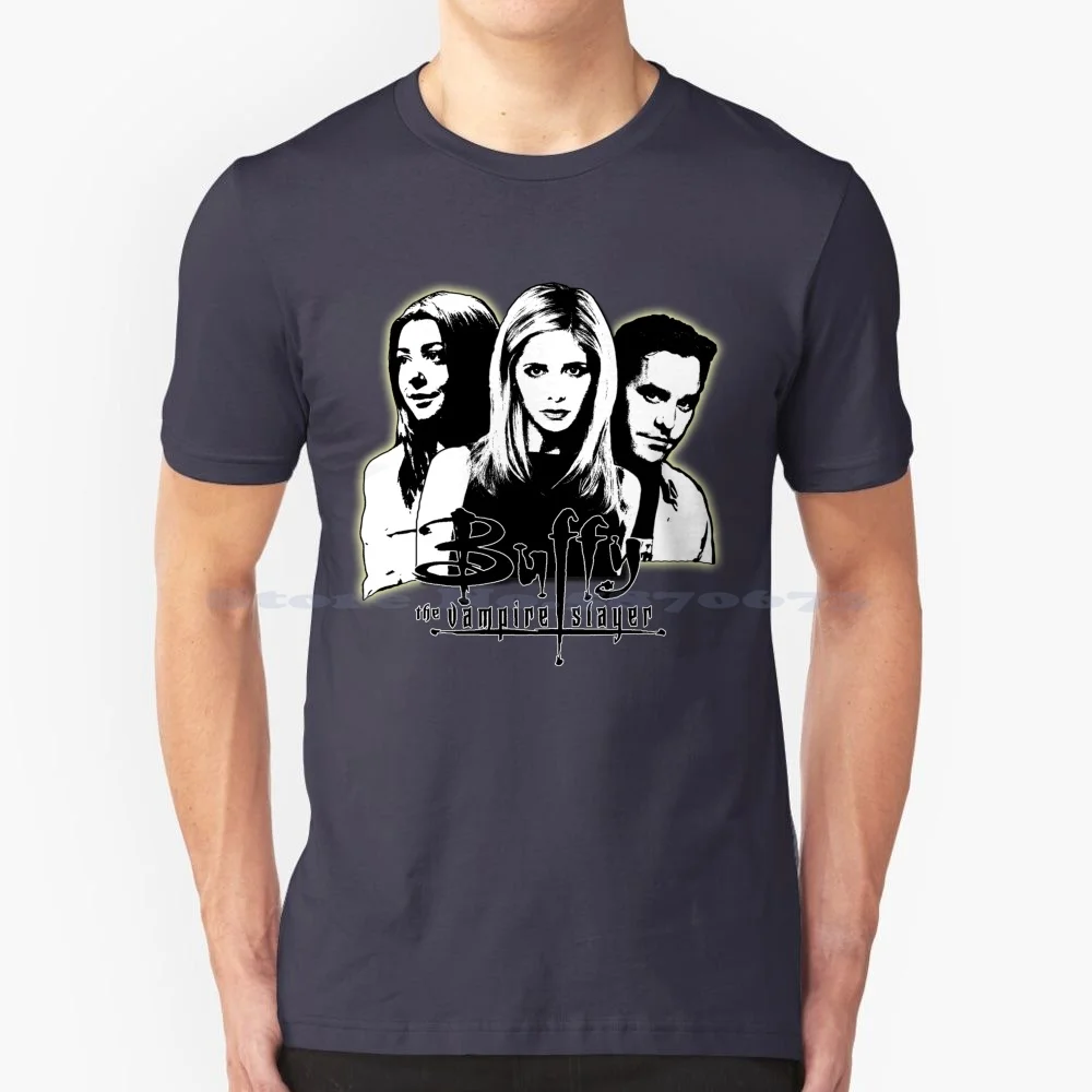 A Trio Di Scoobies ( Willow , Buffy & Xander) T-Shirt 100% Cotone Tee Buffy Esthsummer Willow Rosenberg Xander Harris Buffy