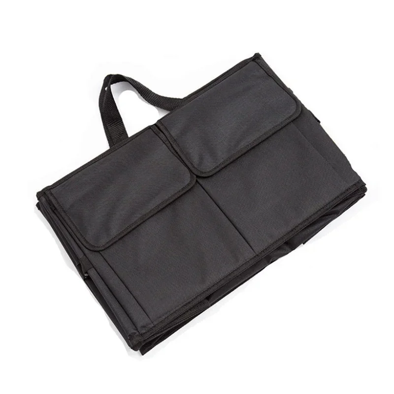 Car Boot Storage Box Large Capacity Interior Finishing Sundries Storage Box Oxford Cloth Foldable Interior Supplies Universal, car armrest storage box