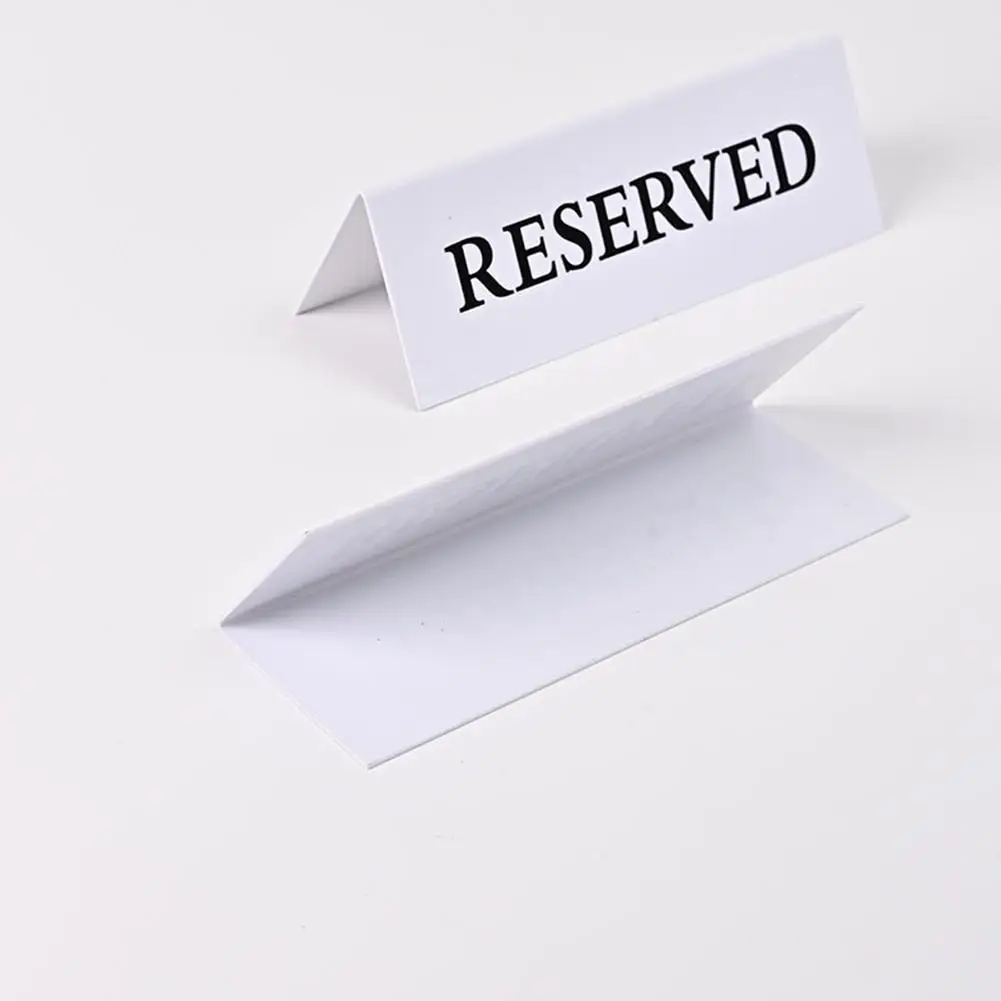 6pcs Acrylic Table Sign Waterproof Inverted V Triangle Table Seat Reminder Sign For Hotel Restaurant Wedding Chairs Party Decor