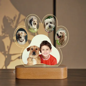 Personalized Dog Paw LED Photo Frame 1